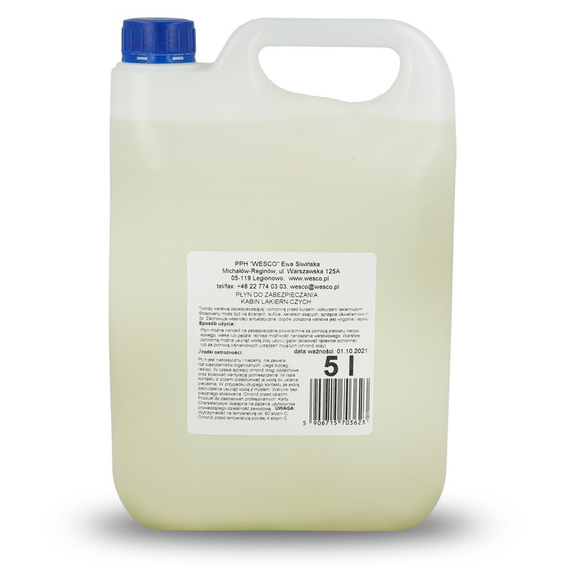 PŁYN DO ZABEZPIECZANIA KABIN LAKIERNICZYCH